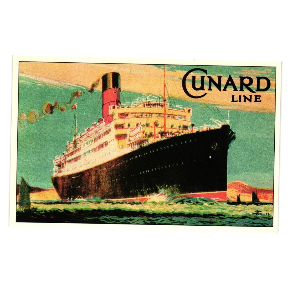 Cunard Line Marine Art Poster 1990 Collection Carinthia Ship Design 3 of 23